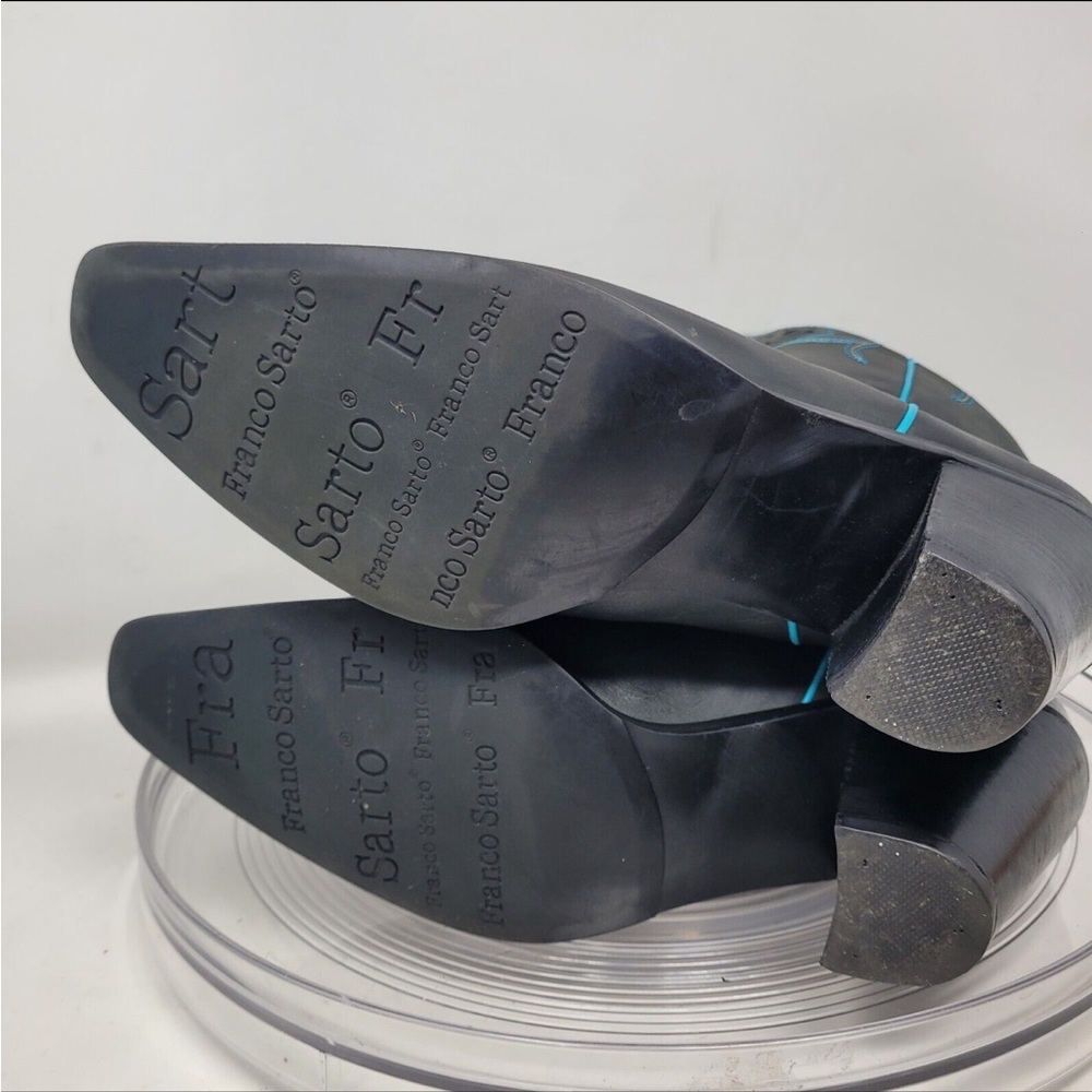 Franco Sarto Gray and Blue Heeled Boots - Picture 8 of 10